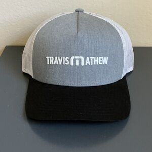 Travis Mathew Gray and Black Trucker Hat